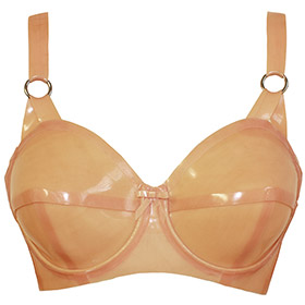 Atsuko Kudo Latex 50’s Cup Bra in Semi-Trans Peach