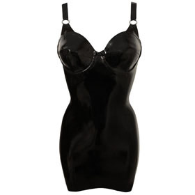 Atsuko Kudo Latex 50’s Cup Mini Dress in Supatex Black