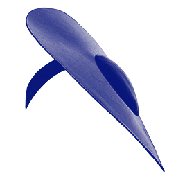 Atsuko Kudo Latex Alejandra Hat in Supatex RoyalBlue