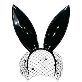 Atsuko Kudo Latex Alice Band in Black