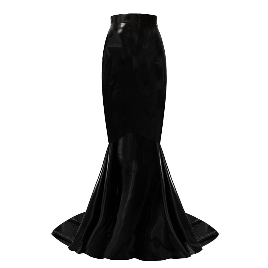 Atsuko Kudo Latex Ariel Skirt in Supatex Black
