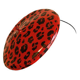 Atsuko Kudo Latex Beret in Red Leopard