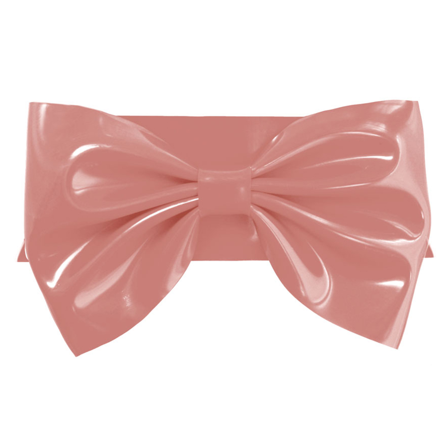 Atsuko Kudo Latex Bow Belt in Supatex Light Brown