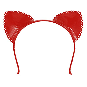 Atsuko Kudo Latex Cat Ears in Supatex Red