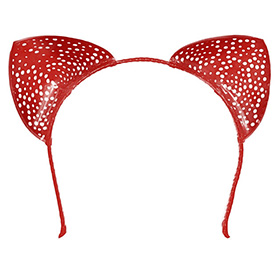 Atsuko Kudo Latex Cat Ears in Supatex Red