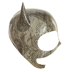 Atsuko Kudo Latex Cat Hood in semi-trans cloud lace