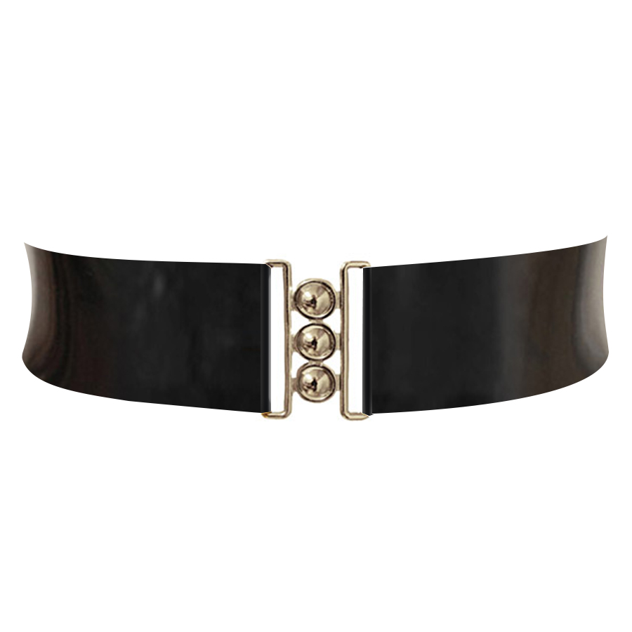 Atsuko Kudo Latex Clasp Belt  in Supatex Black