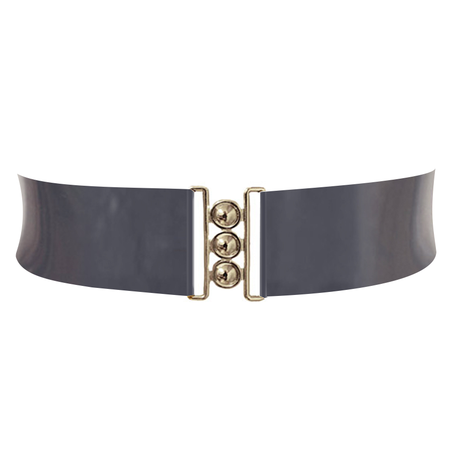 Atsuko Kudo Latex Clasp Belt  in Supatex PearlsheenPewter