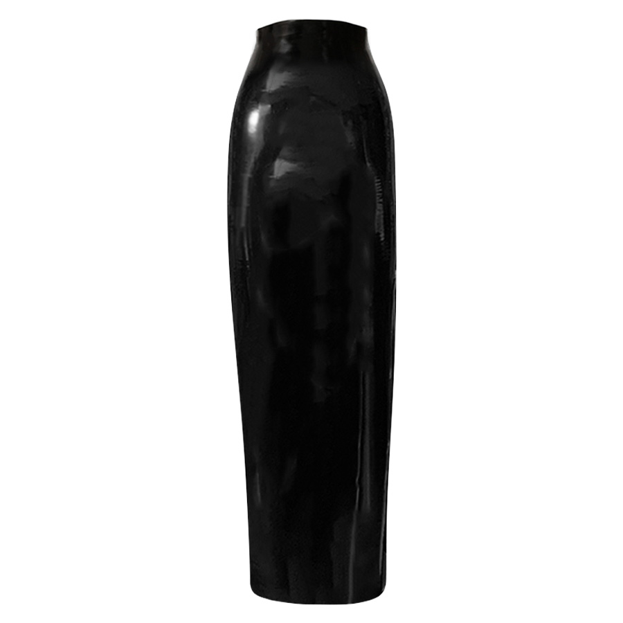 Atsuko Kudo Latex Column Skirt in Supatex Black