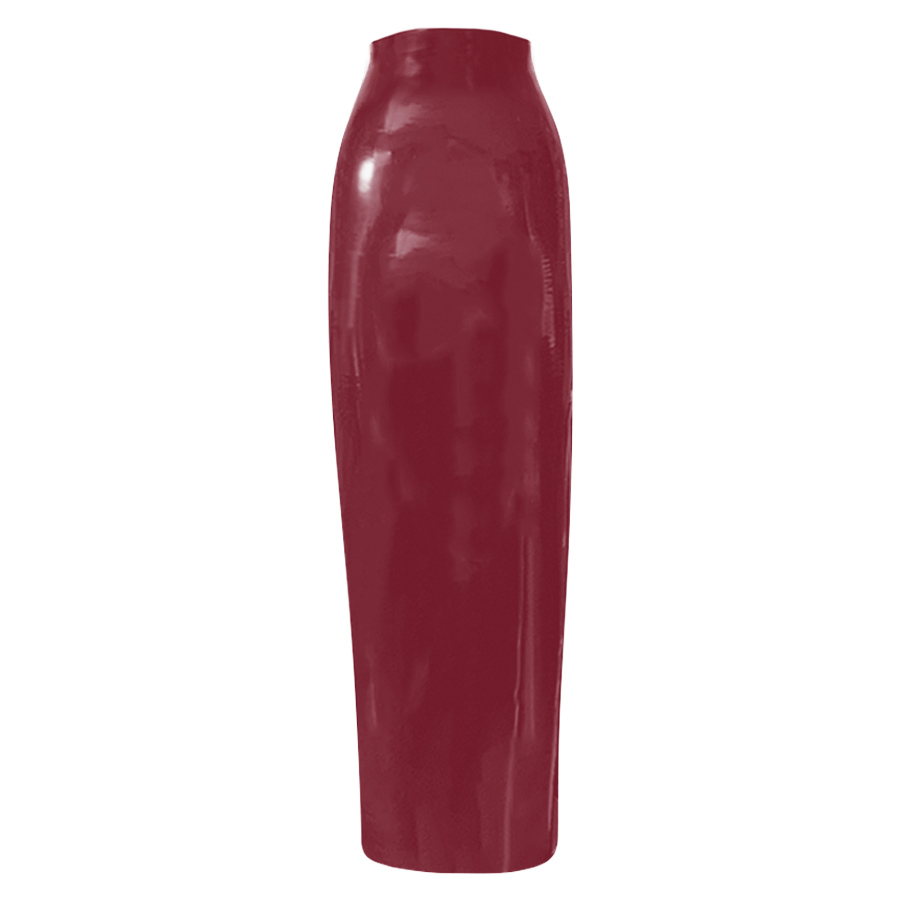 Atsuko Kudo Latex Column Skirt in Supatex Plum