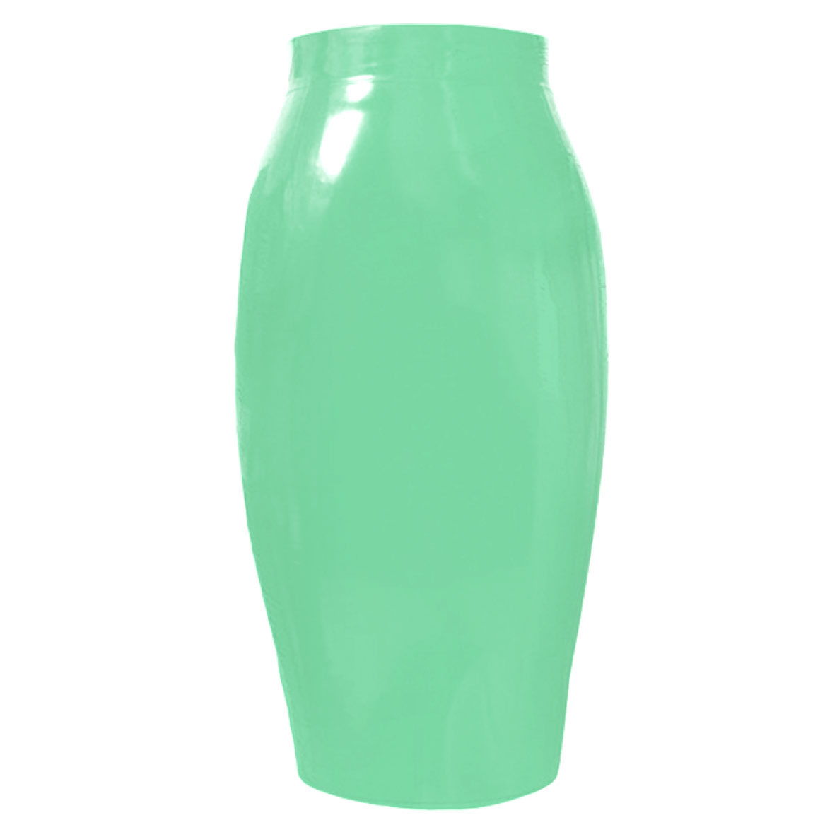 Atsuko Kudo Latex Crystal Pencil Skirt in Supatex Jade Green