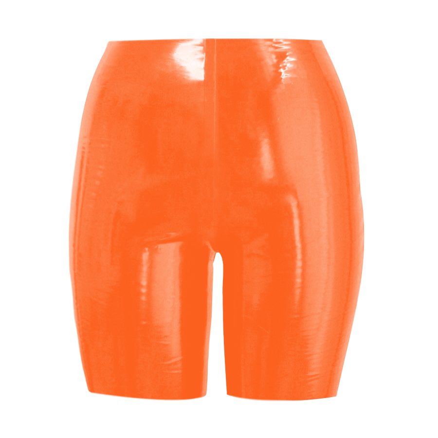 Atsuko Kudo Latex Cycle Shorts in Supatex Orange