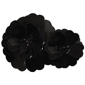 Atsuko Kudo Latex Dahlia Hair Slide in supatex black