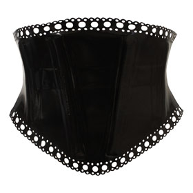 Atsuko Kudo Latex Diana Lace Waspie in Supatex Black