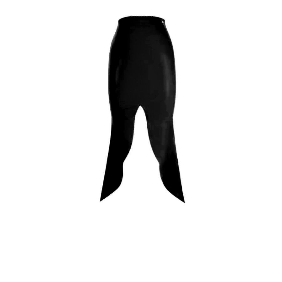 Atsuko Kudo Latex Front Split Skirt in Black