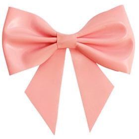 Atsuko Kudo Latex Hair Bow in Supatex Pink
