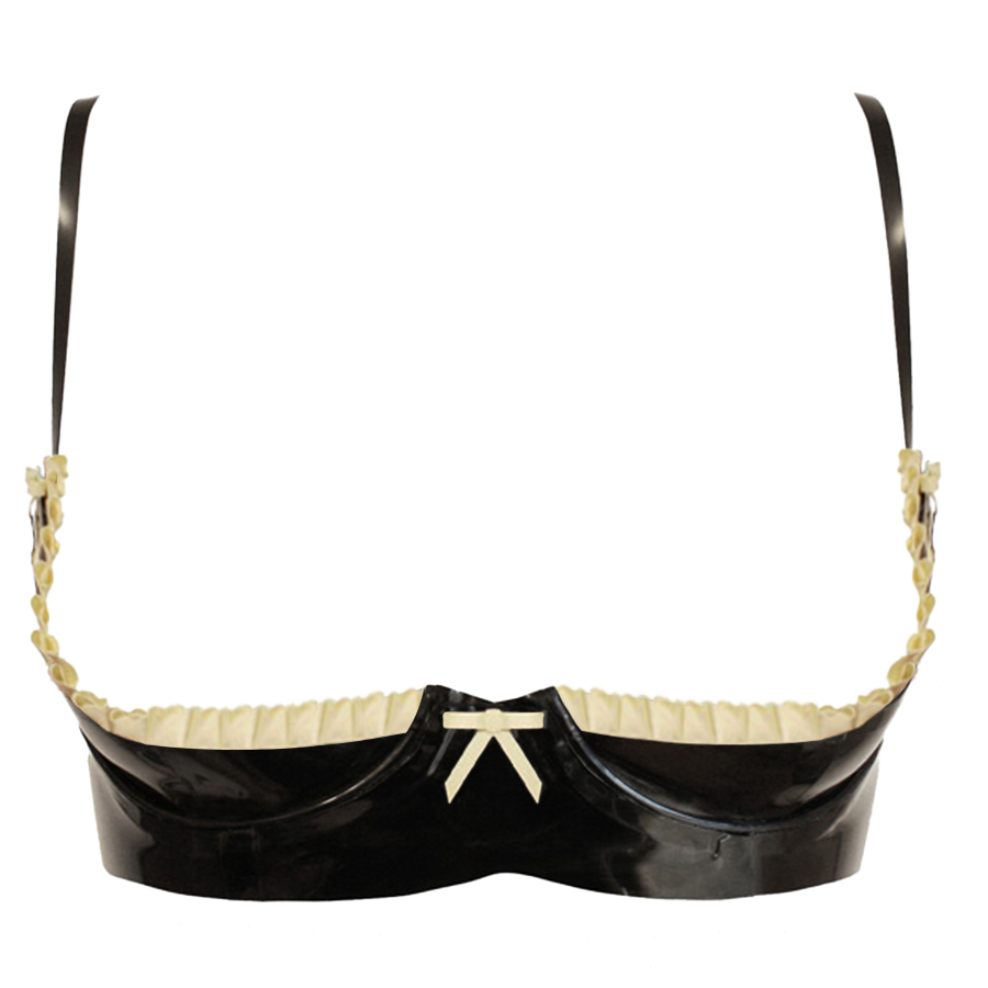 Atsuko Kudo Latex 1/2 Cup Bra in Supatex Black