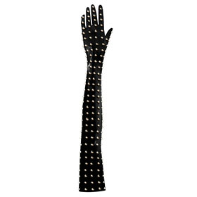 Atsuko Kudo Latex Handmade Opera Gloves in Supatex Black