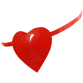 Atsuko Kudo Latex Heart Shaped Eye Patch in Supatex Red