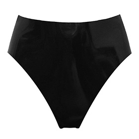 Atsuko Kudo Latex High Cut Briefs in supatex black