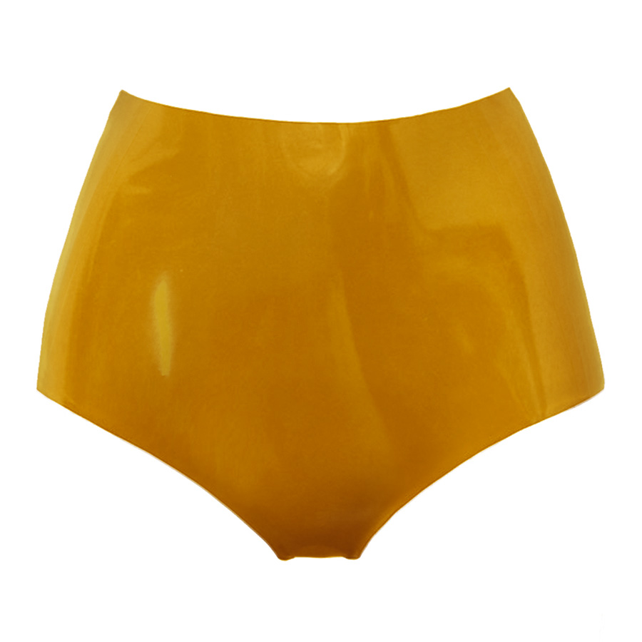 Atsuko Kudo Latex Lady P High Waist Briefs in Antique Gold
