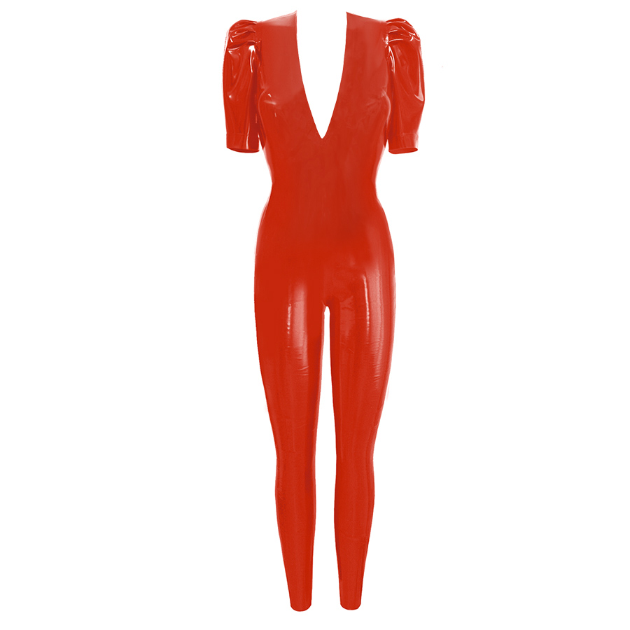 Atsuko Kudo Latex Jessica Catsuit in supatex red