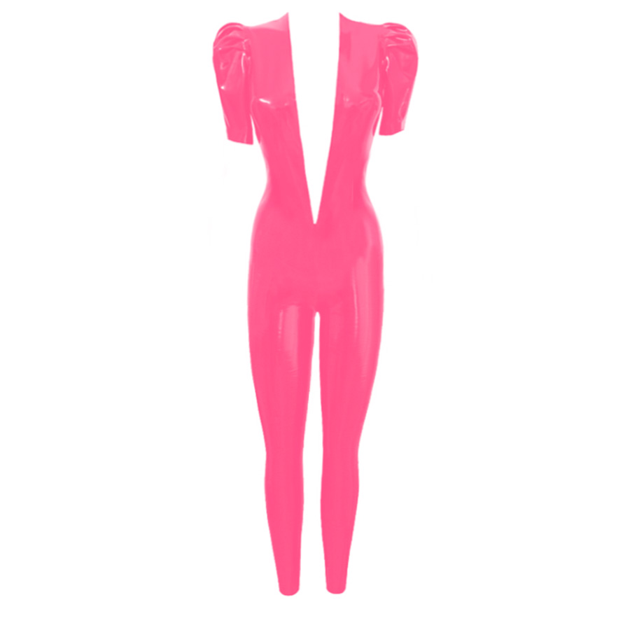 Atsuko Kudo Latex Jessica Catsuit in Vibrant Bright Pink