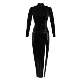 Atsuko Kudo Latex Joy Evening Dress in Supatex Black