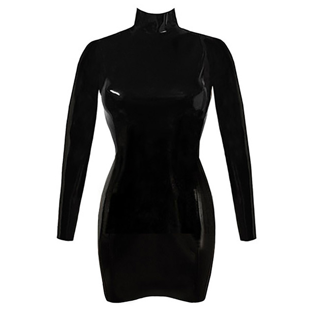 Atsuko Kudo Latex Joy Mini Dress in supatex black
