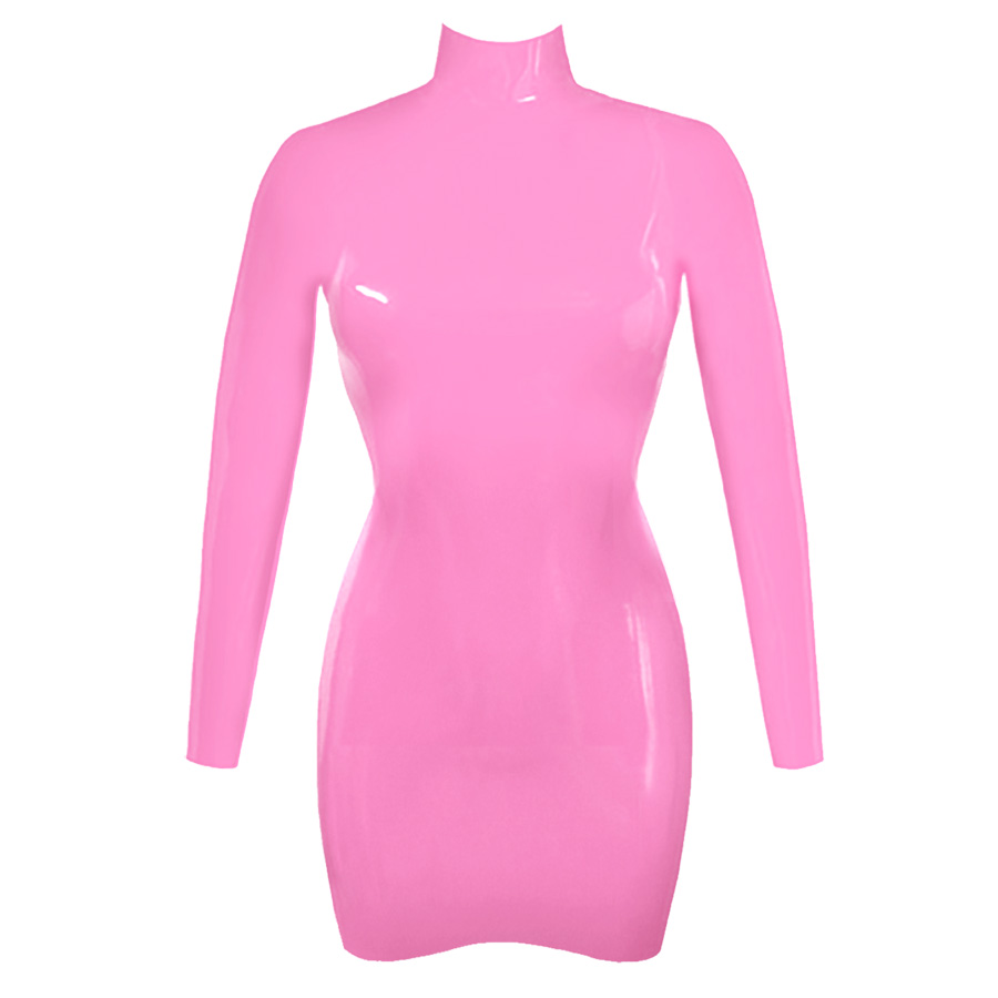 Atsuko Kudo Latex Joy Mini Dress in bubblegum pink