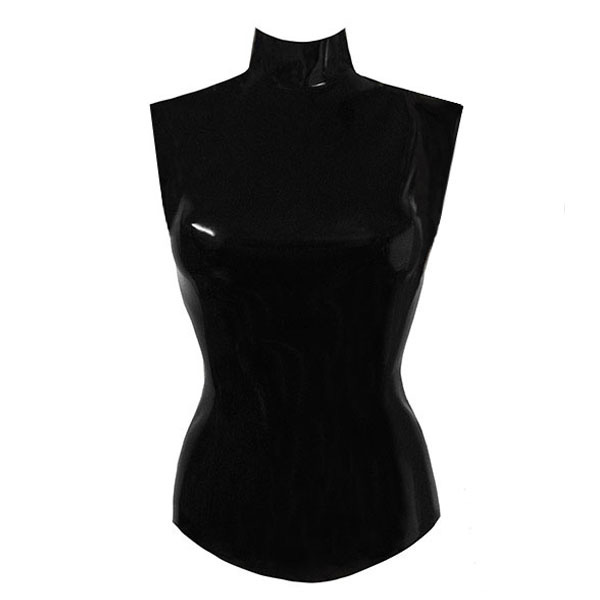 Atsuko Kudo Latex Sleeveless Joy Top in supatex black