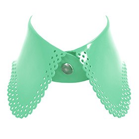 Atsuko Kudo Latex Kitty Collar in Supatex Jade Green