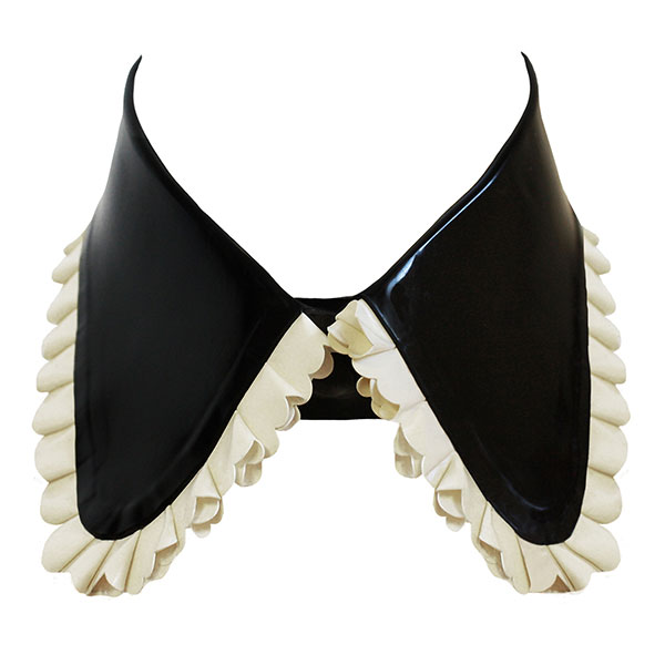 Atsuko Kudo Latex Kitty Collar in Supatex Black