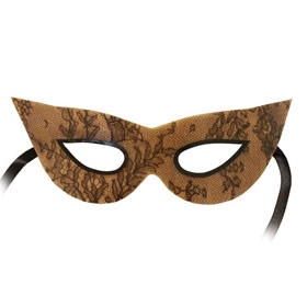 Atsuko Kudo Latex Ladies Mask in Semi-Trans Peach Lace