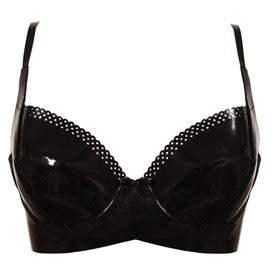 Atsuko Kudo Latex Lady P Bra in Supatex Black