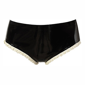 Atsuko Kudo Latex Lady P Briefs in Supatex Black