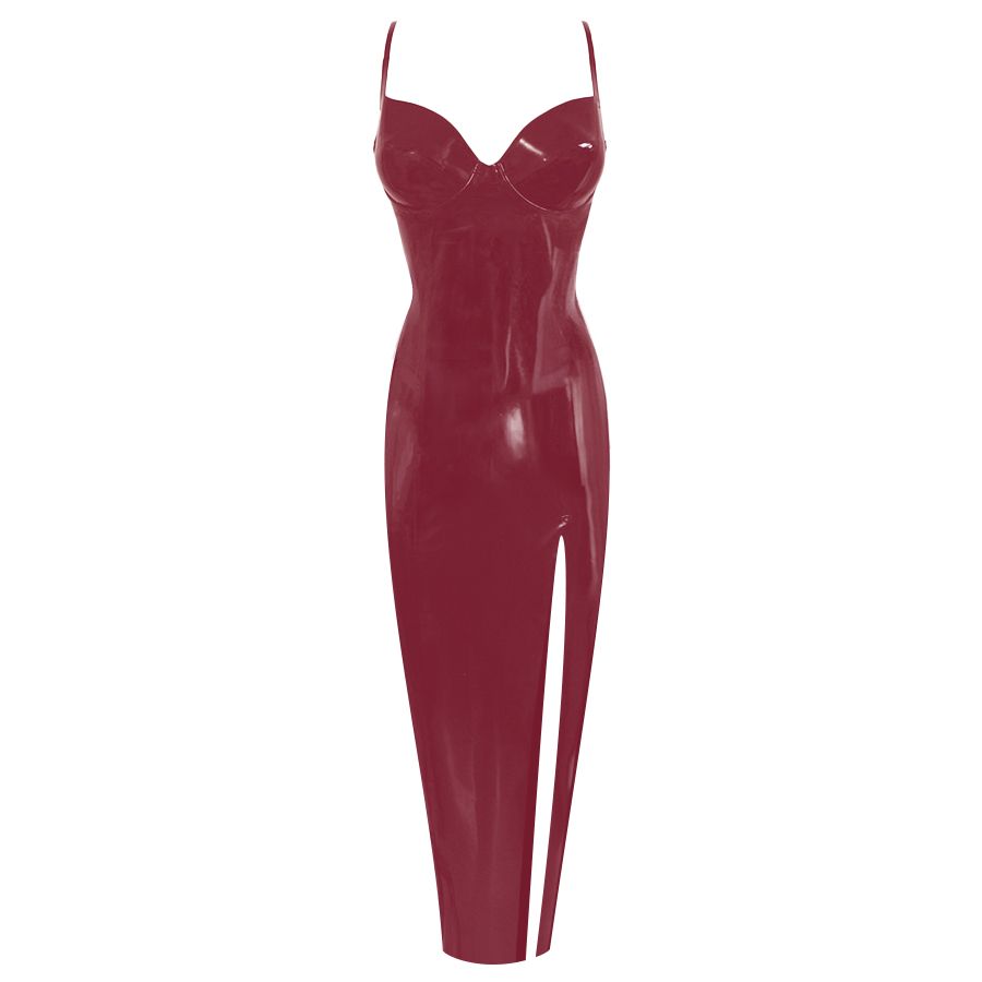 Atsuko Kudo Latex Lady P Evening Dress   in supatex plum