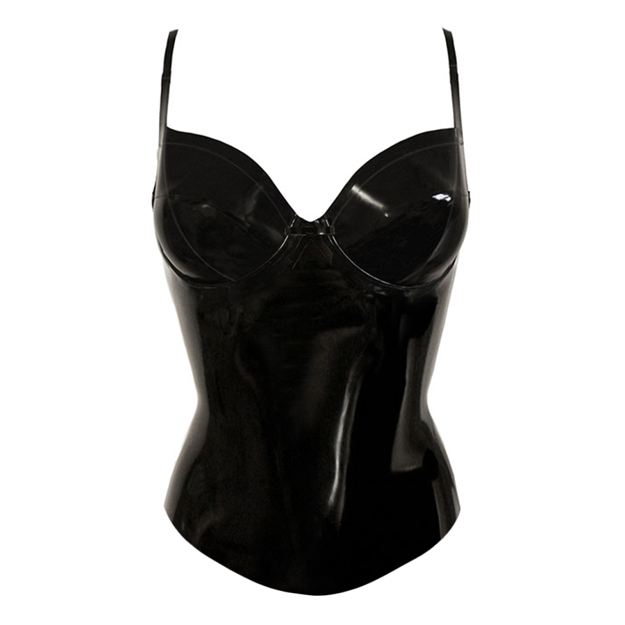 Atsuko Kudo Latex Lady P Top in black