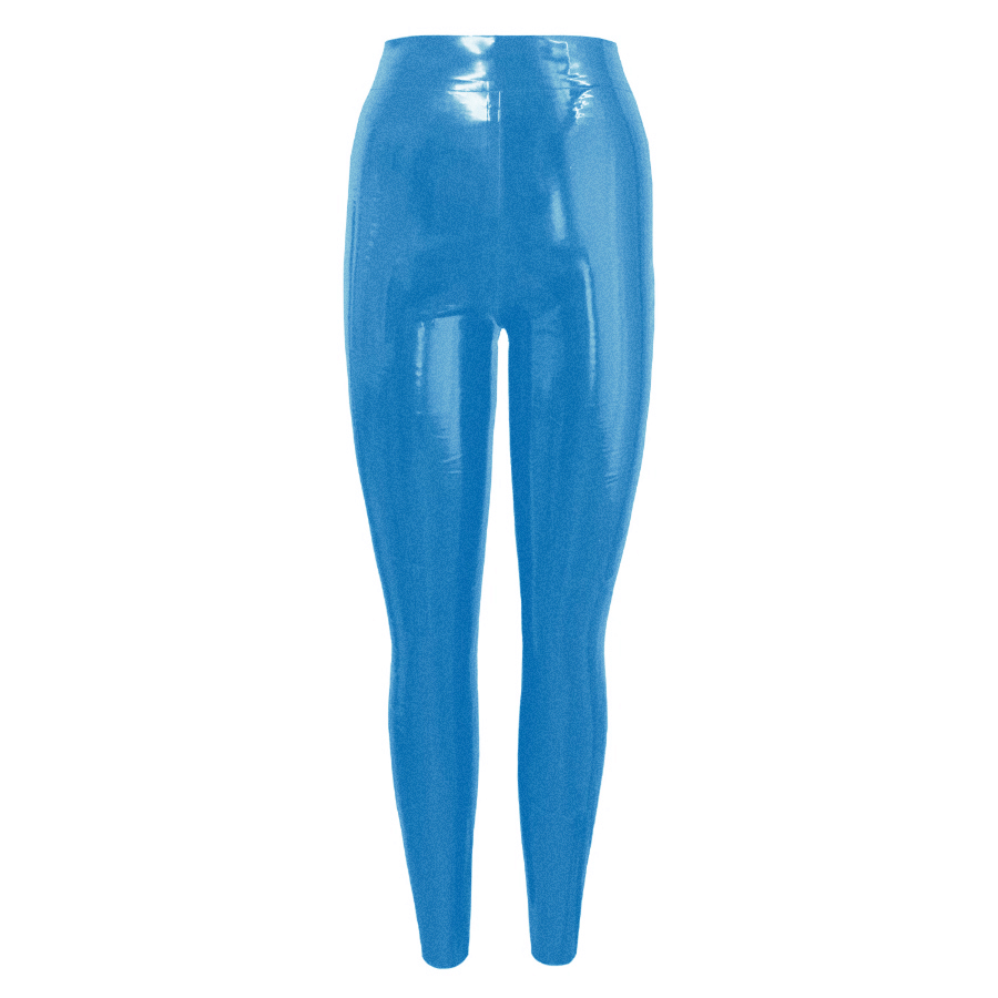 Atsuko Kudo Latex Leggings in Pearlsheen Blue