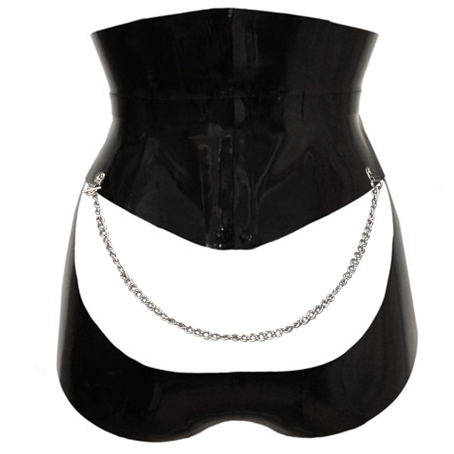 Atsuko Kudo Latex Linda Corset Briefs in Supatex Black