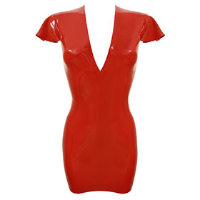 Atsuko Kudo Latex Linde Mini Dress in Supatex Red