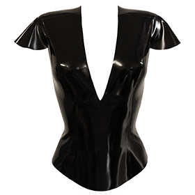 Atsuko Kudo Latex Linde Top in Supatex Black