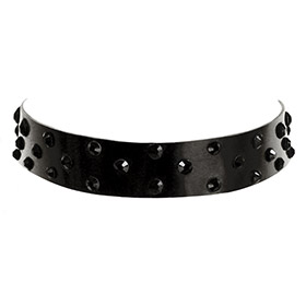 Atsuko Kudo Latex Line Choker in Black