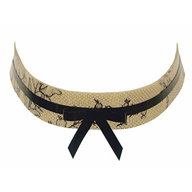 Atsuko Kudo Latex Line Choker in Semi-Trans Cloud Lace