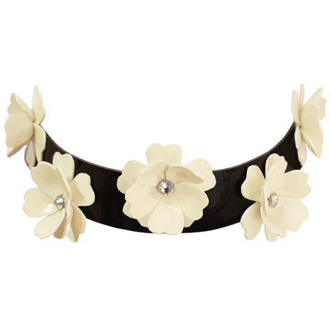 Atsuko Kudo Latex Line Choker in Supatex Black