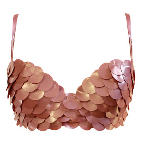 Atsuko Kudo Latex Love Cup Bra in Pearlsheen Rose