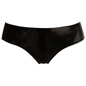 Atsuko Kudo Latex Lady P Low Cut Briefs in Supatex Black