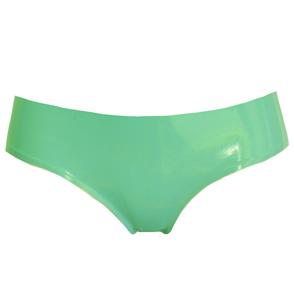 Atsuko Kudo Latex Lady P Low Cut Briefs in Supatex Jade Green