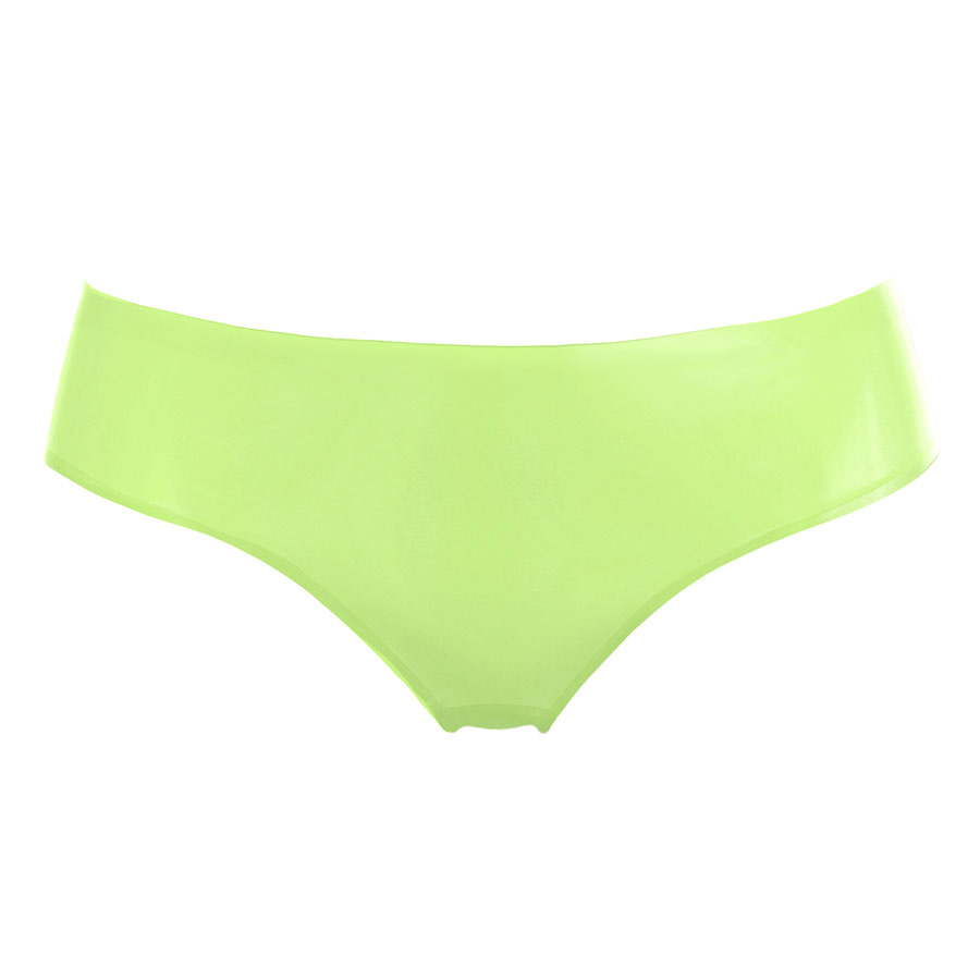Atsuko Kudo Latex Lady P Low Cut Briefs in Vibrant Lime Green