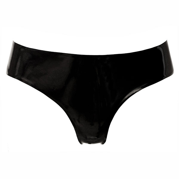 Atsuko Kudo Latex Lady P Low Cut G String in Supatex Black